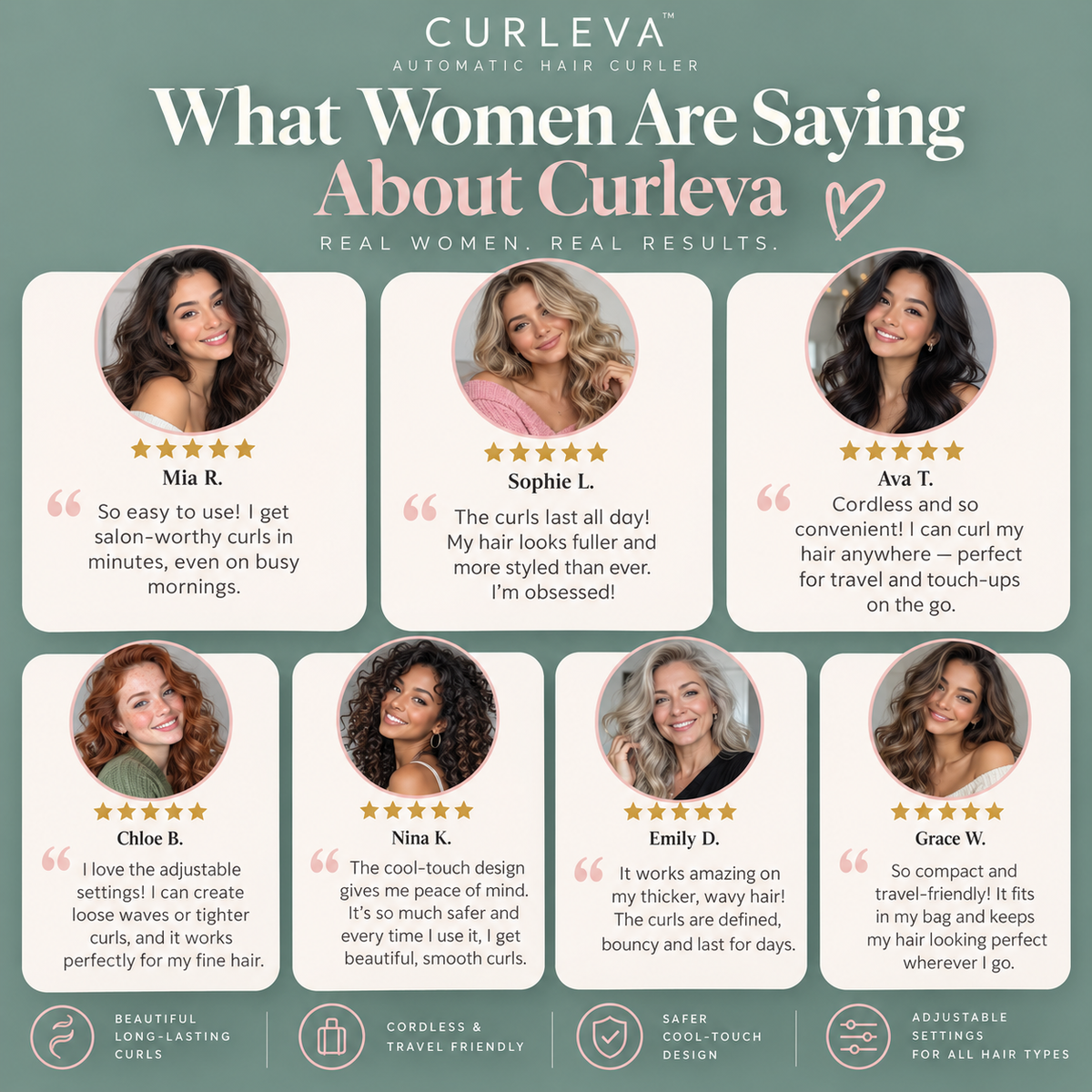 Curléva™ — Wireless Automatic Hair Curler
