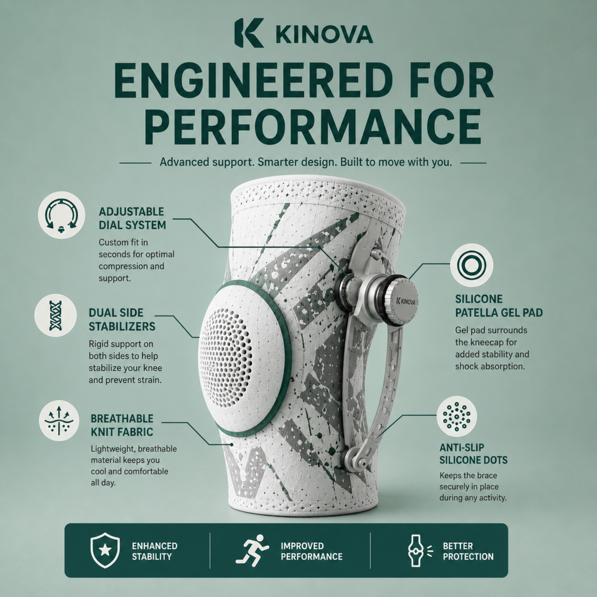 KINOVA Adjustable Knee Brace